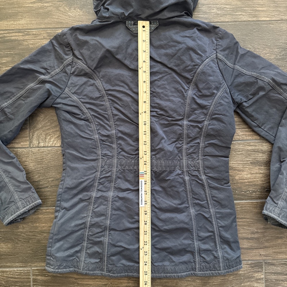 Kuhl Jacket Women Small Gray Packable Hood Full Zip Zippered Pockets - Picture 8 of 13